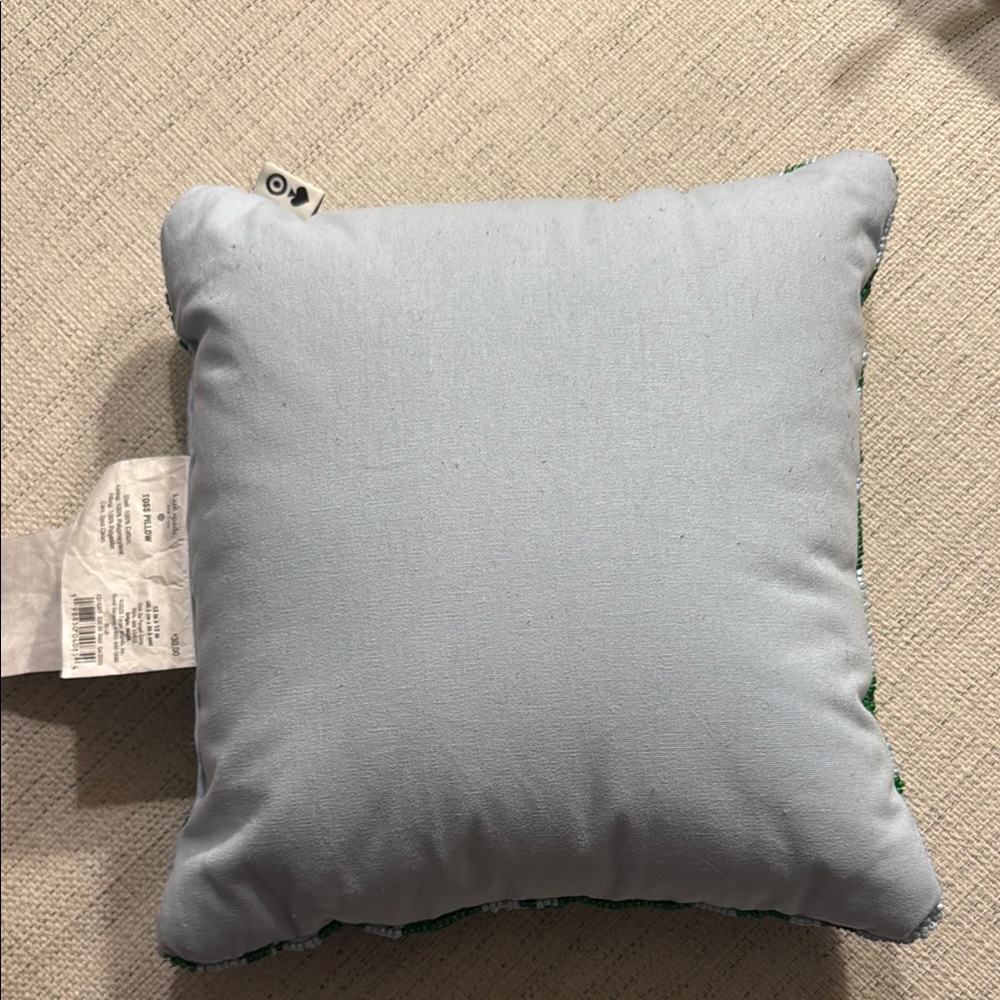 Kate Spade x Target Green and Light Blue Beaded Floral Pillow - Picture 2 of 3